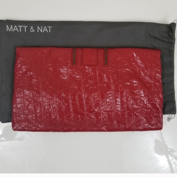 Matt & Nat clutch zipper details vegan leather - Picture 2 of 8